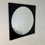 Miroir carré noir rare de style spatial italien par Colombini pour Kartell