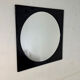 Rare Italian space age black square mirror by Colombini for Kartell