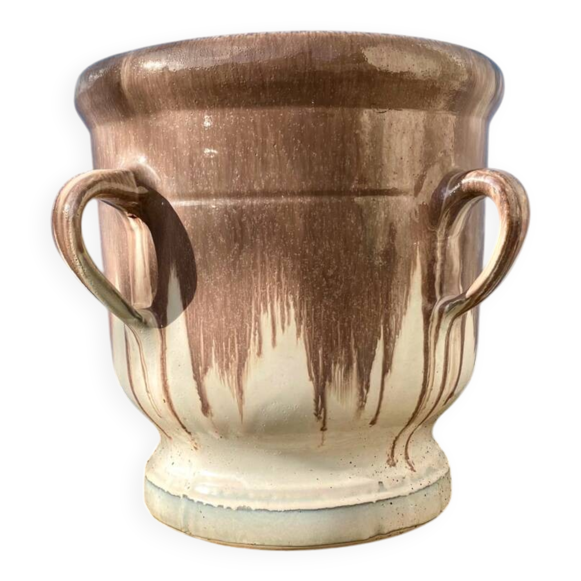 Varnished terracotta jar