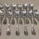 12 silver-plated metal ice cream scoops, Christofle silversmith, Chinon pattern