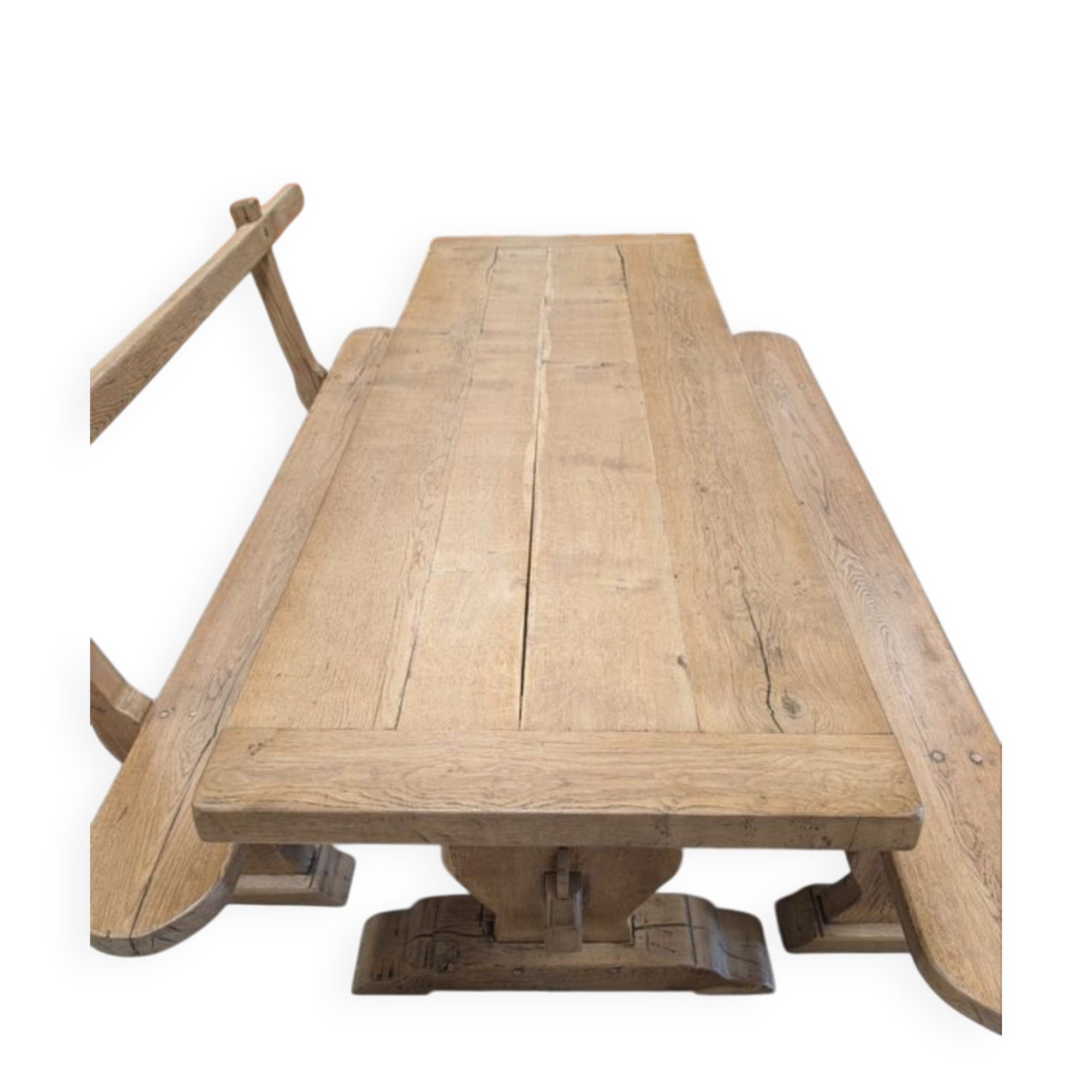 Monastery table with its custom benches.