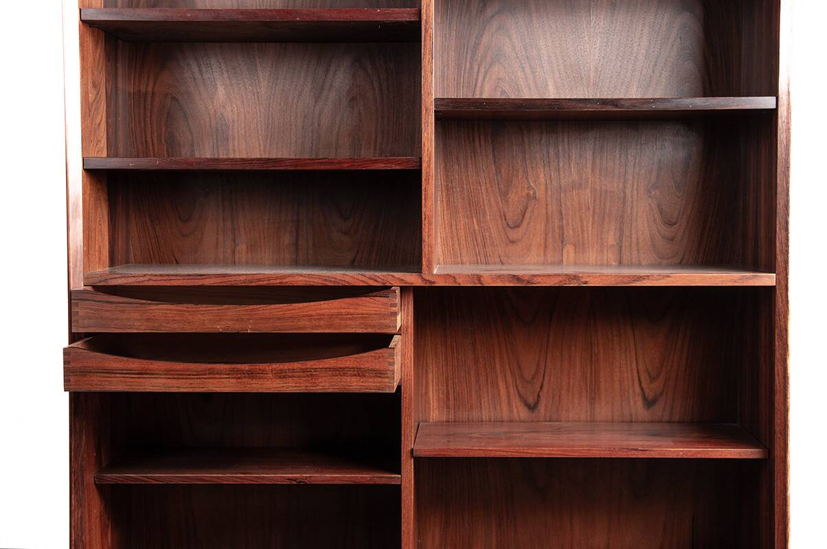 Shelf and bar furniture, Danish, in Rosewood and Brass, Erik Brouer 1960.