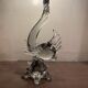 Crystal lamp base in the shape of a fish, 1950s