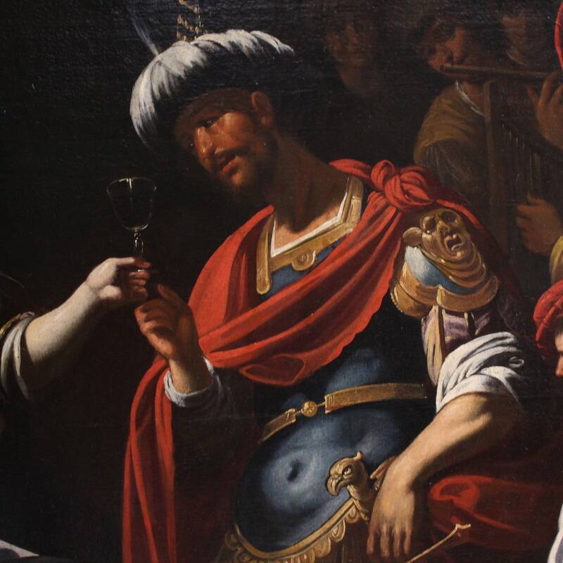 Great 17th-century Italian painting: The Banquet of Mark Antony and Cleopat