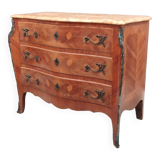 Old curved chest of drawers Louis XV style