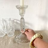 Vintage glass candle holder