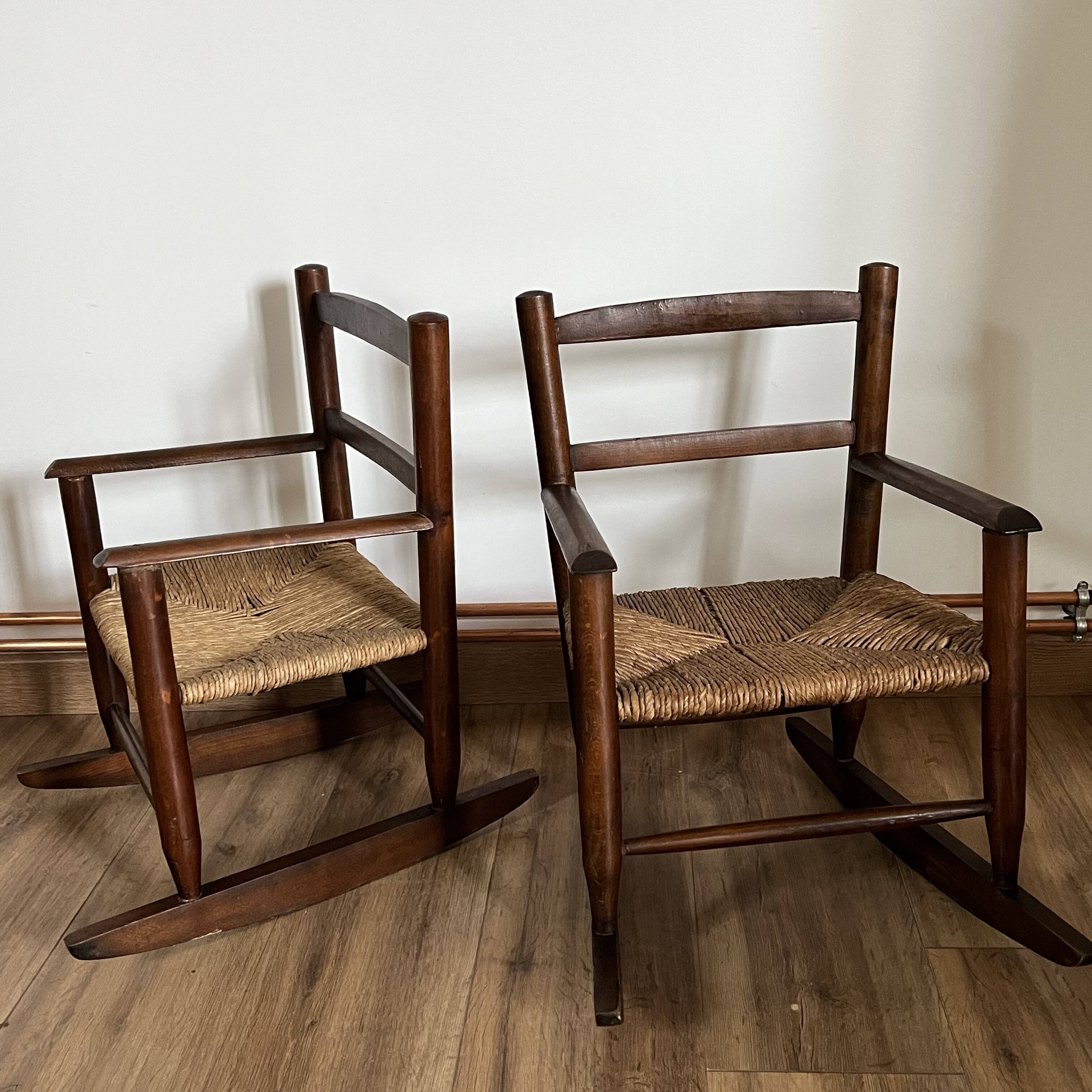Pair of children's rocking chairs