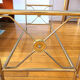 Coffee table 60/70 brass and glass