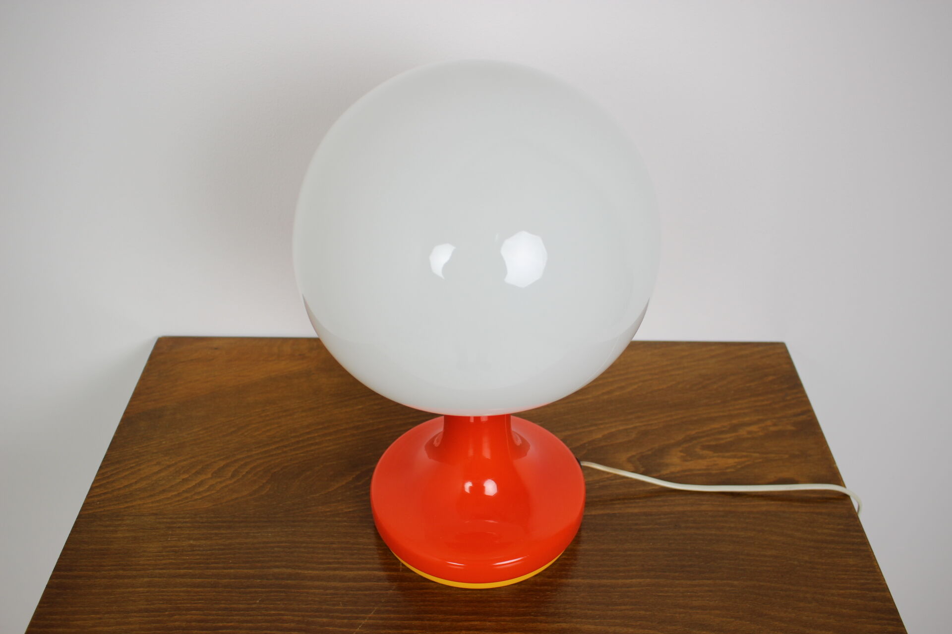 Midcentury All glass Table Lamp for Valasske Mezirici, Czechoslovakia, 1970s