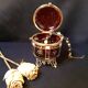 Jewelry box, candy box in gilded and enameled glass