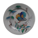 Plat Jules Vieillard 34cm Dindon faience de Bordeaux oiseaux Millet japonisme XIX