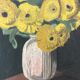 Tableau huile sur toile bouquet de fleurs