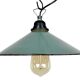 Industrial Petrol Enamel Factory Pendant Lamp, 1960s
