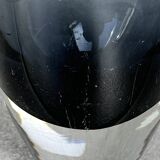 Scandinavian vintage grey glass vase