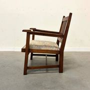 Fauteuil en chêne de l'École de La Haye, Art Déco néerlandais vers 1920 (2 sur 2)