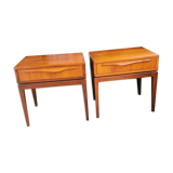 Pair of teak bedsides