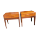 Pair of teak bedsides