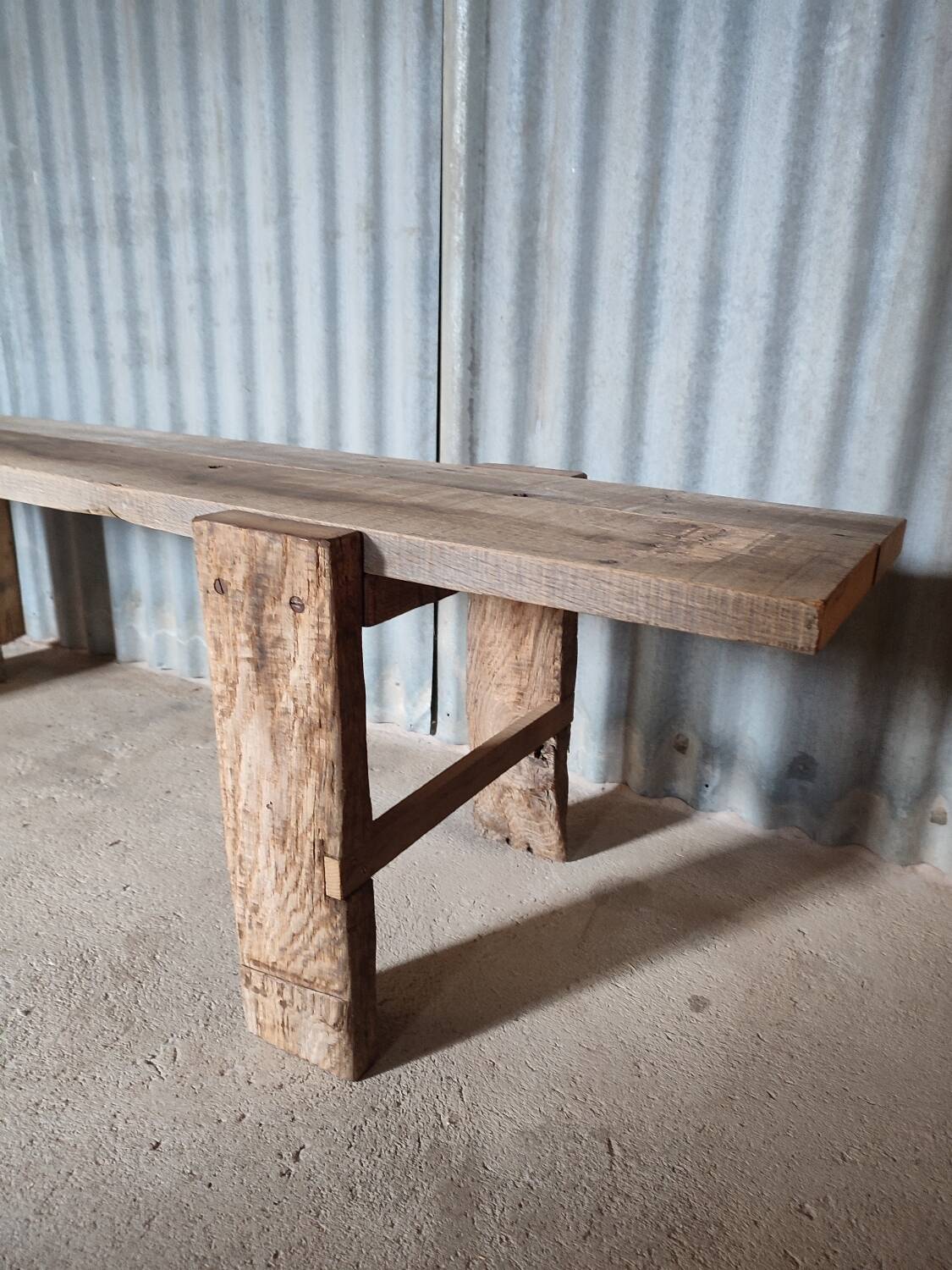 Superb wabi-sabi bed bench...