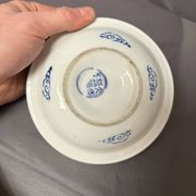 Ancien Bougeoir Porcelaine Blanc Bleu Dynastie Ming Chine