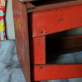 Vintage industrial stool made of recycled sheet metal