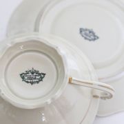 Set of 4 tea cups, porcelain Old Royal Factory of Limoges, Vintage