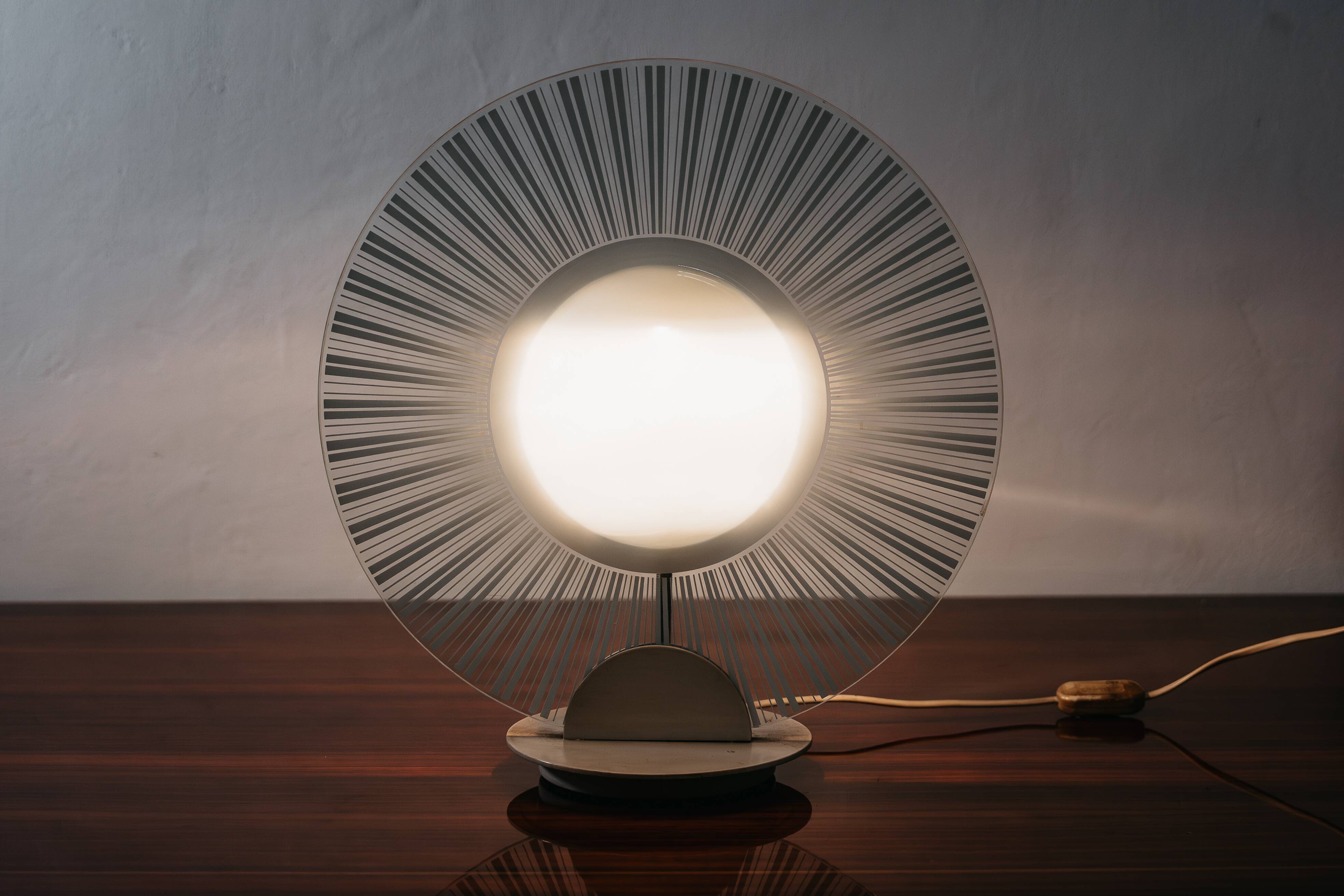 Lampada Di Design Postmoderno in Vetro Anni 80 Vintage