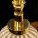 Murano glass lamp with brass, striped pattern