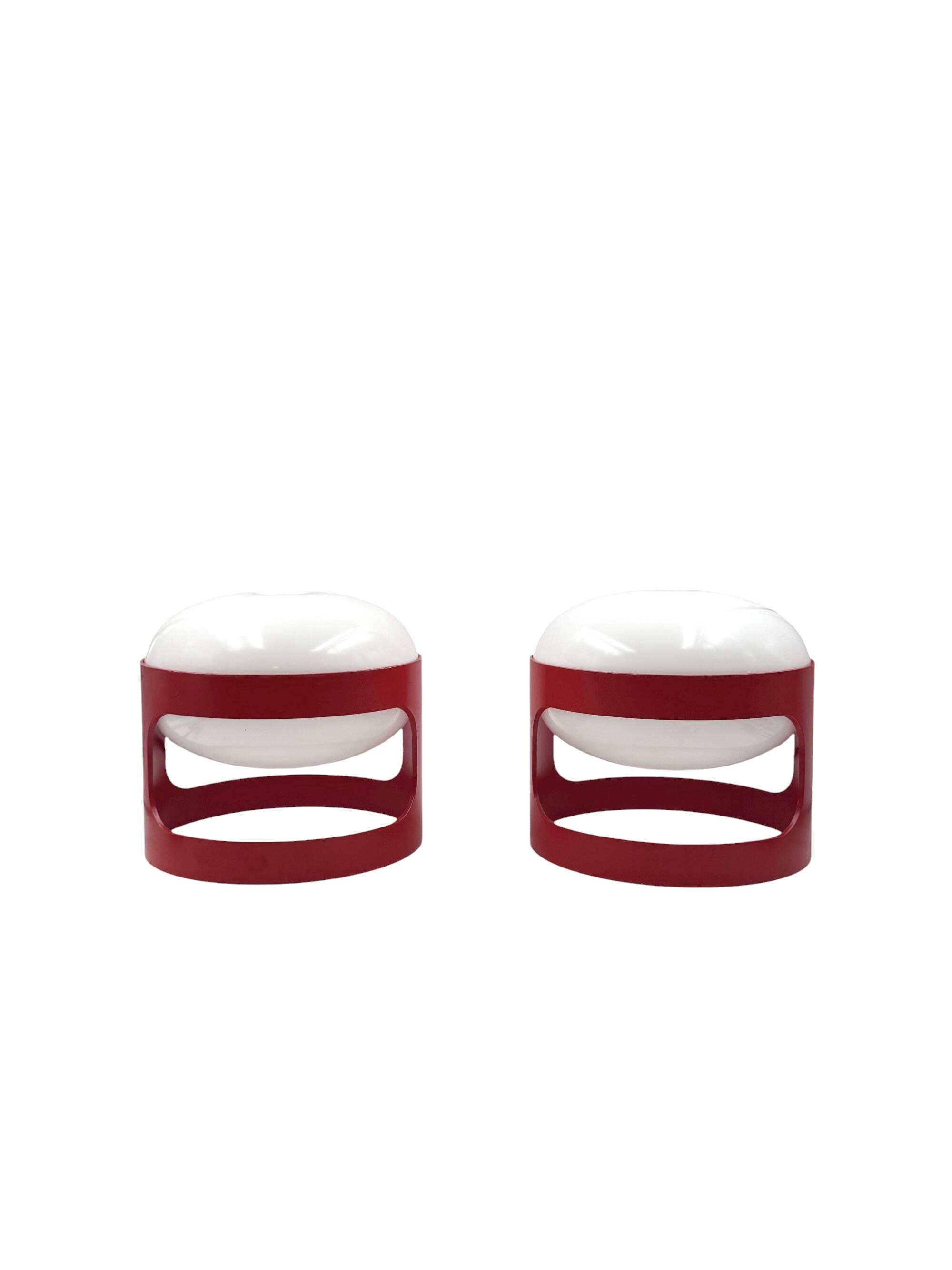 Joe Colombo, space age set of 2 mod. KD27 table lamps, Kartell Italy 1970s