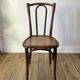 Set of 4 bistro chairs in curved wood of beech Luterma 30s