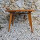 Vintage side table with compass legs – Scandinavian style – 60 × 42 × 51 cm