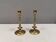 A set of slim vintage brass candlesticks, Denmark 1960-70s.