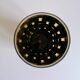 Amber blown glass and midnight blue metal hanging lamp 1960