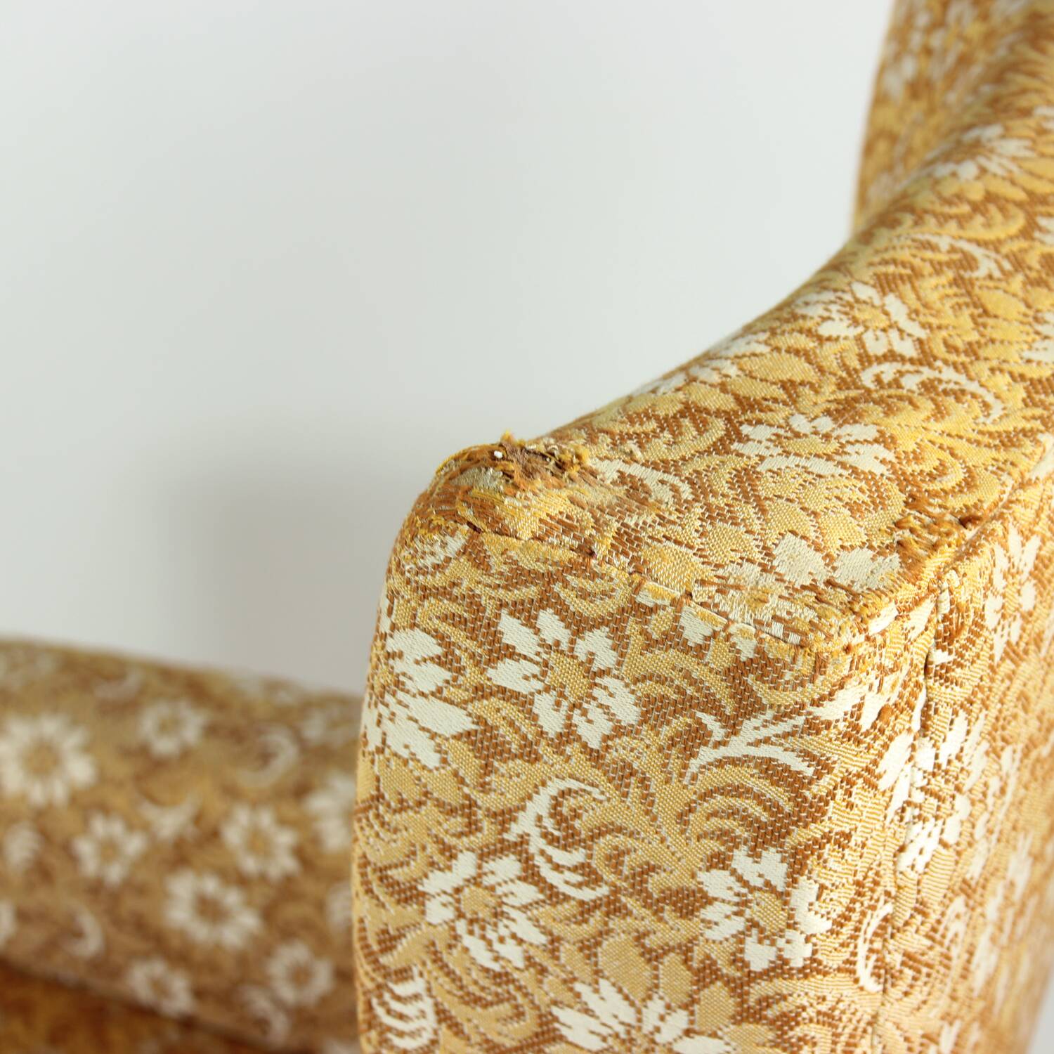 Midcentury Wingchair On Wheels By Ton, Czechoslovakia 1960s