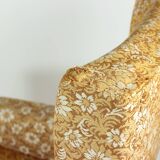 Midcentury Wingchair On Wheels By Ton, Czechoslovakia 1960s