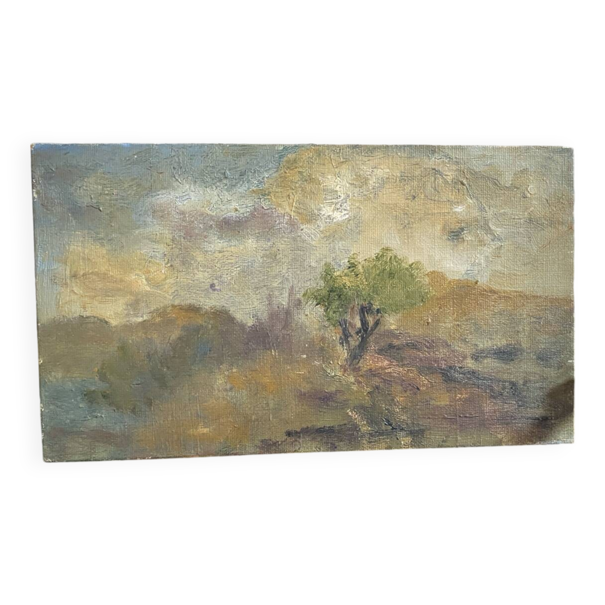 Oil on canvas on old frame