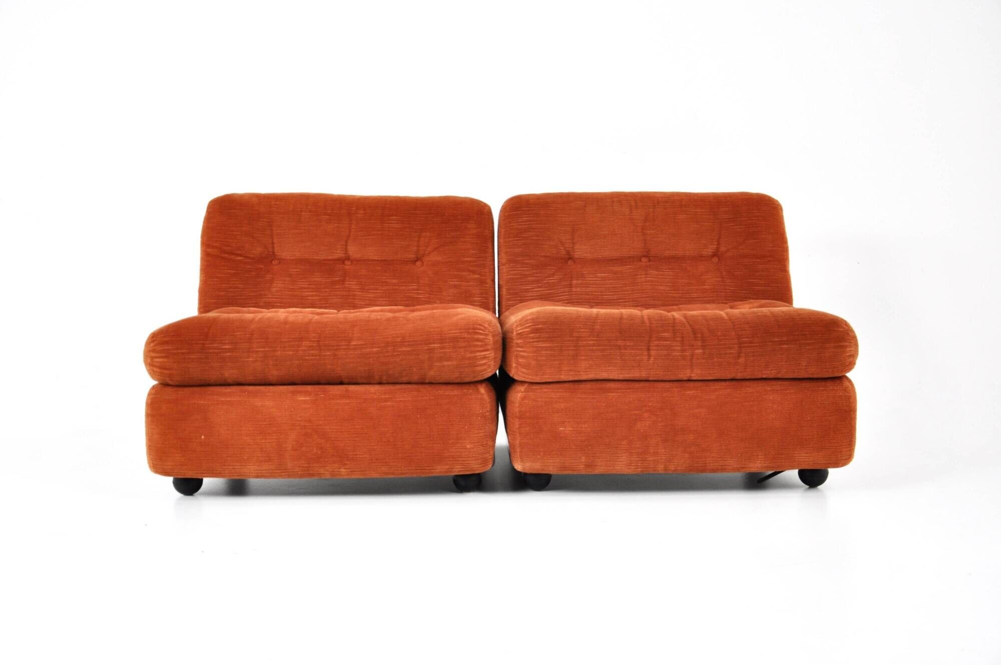 Set of 2 Amanta armchairs by Mario Bellini for B&B Italia, 1970