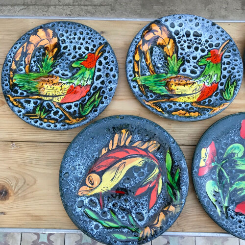 Set of 6 Vallauris plates