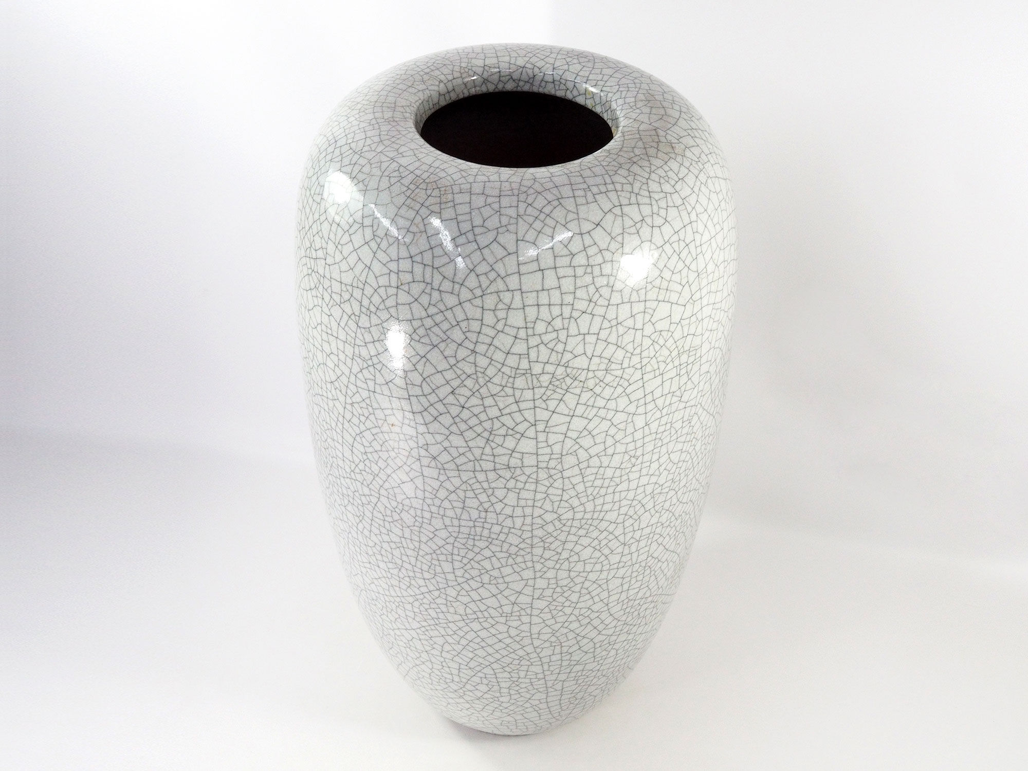 Ceramic floor vase cracked by Karlsruhe Germany, 1950s