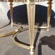 Table basse rode de salon marbre onyx et bronze