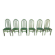 Lot de 6 chaises de bistrot baumann eden terrasse verte bois - vintage