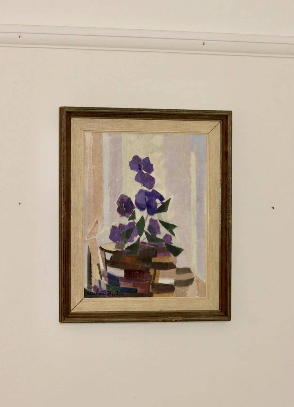 « Nature morte aux fleurs violettes » de Reuben Hedin
