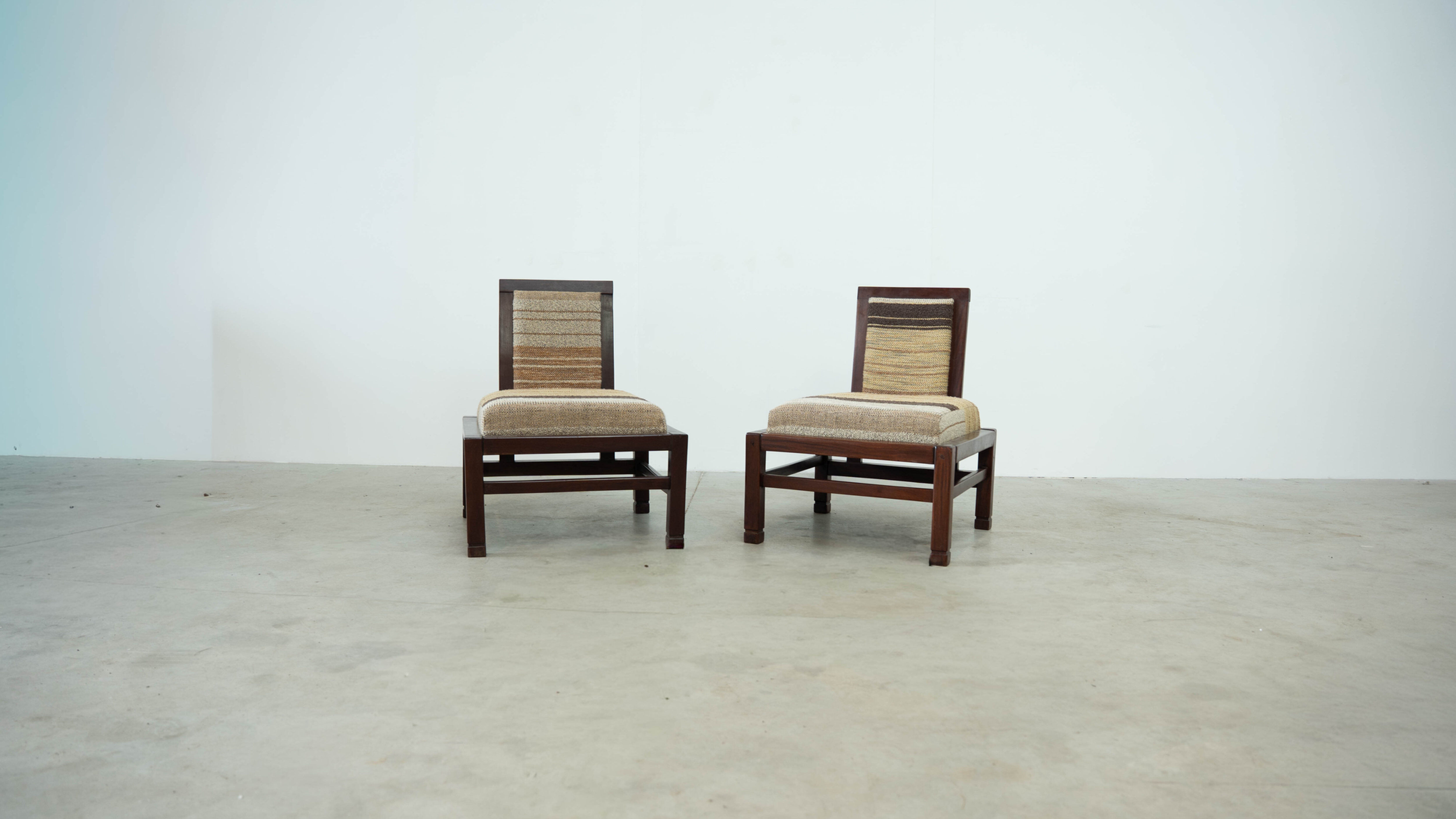 Set of two French lounge chairs