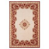 Red and beige oriental pattern rug AMAN in wool