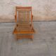 Children's lounger wooden deckchair and vintage foldable bamboo