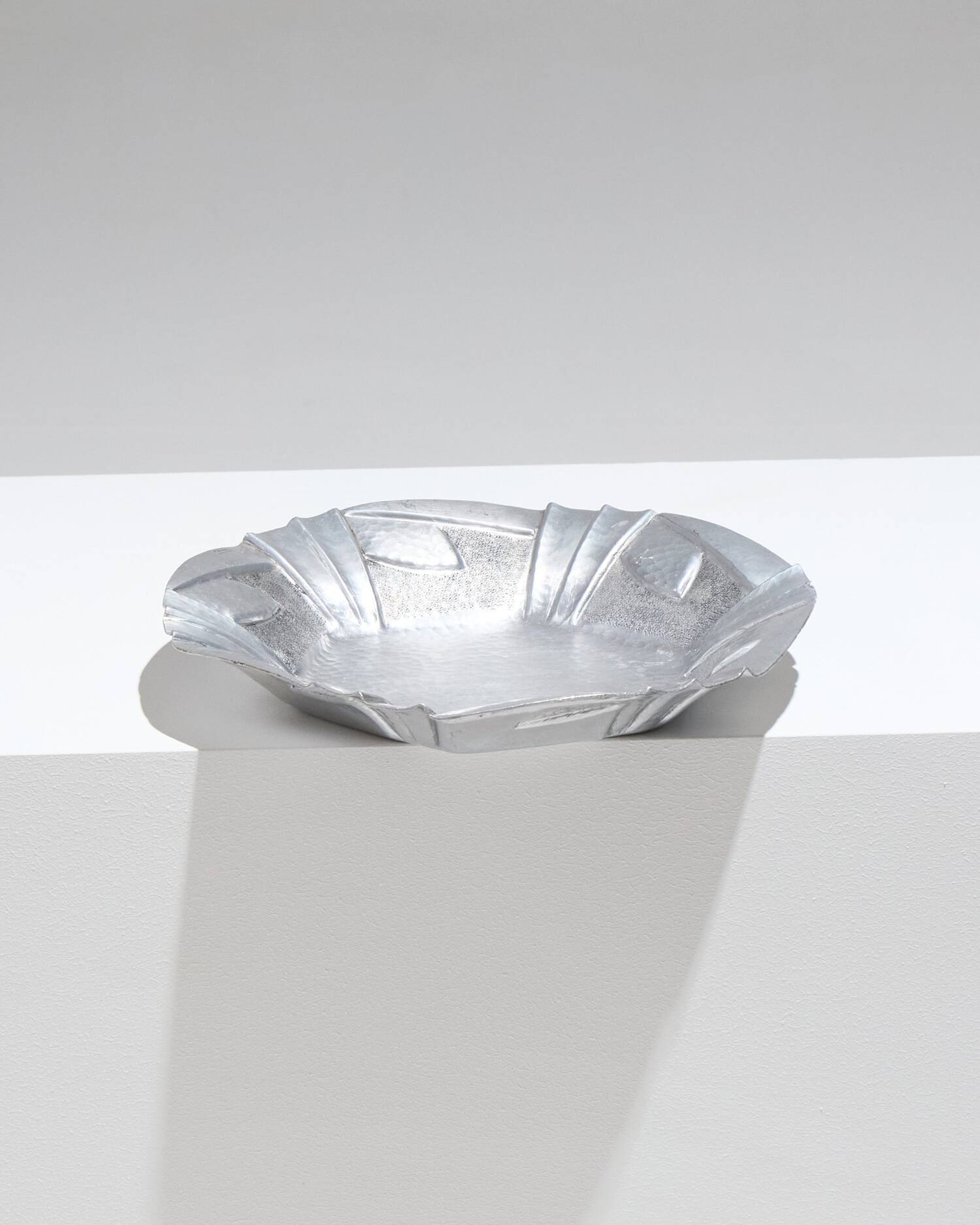 Hammered Pewter Dish, Louis Houzeaux, 1930s