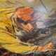 Old painting, horse scene, signed F Castellan, early 20th century