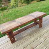 Farm table and its two benches