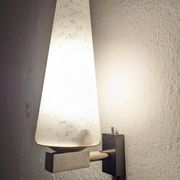 Arlus glass and brass wall lamp, France circa 1960