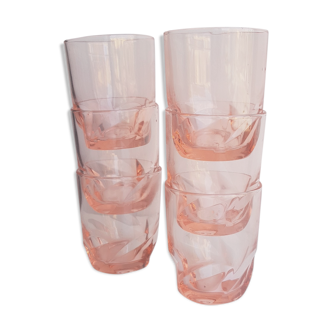 Série de verres roses