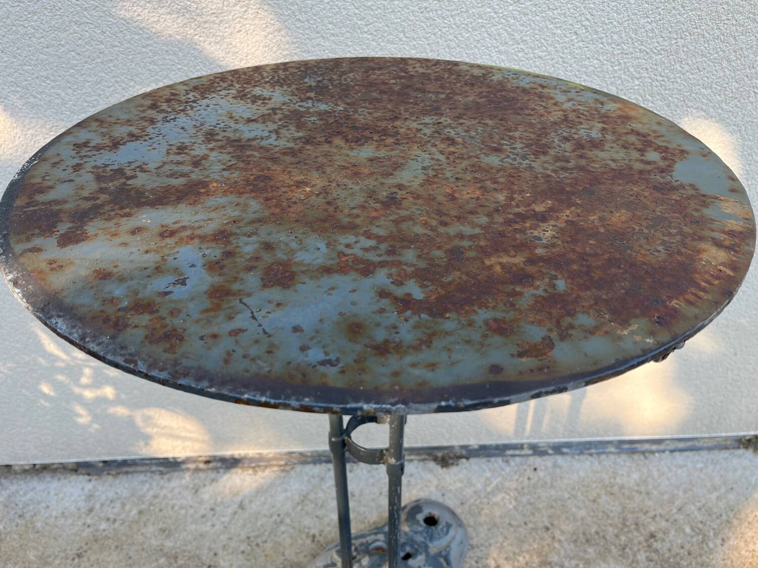 Small cast iron bistro table.